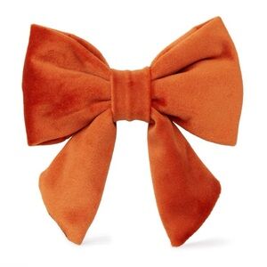 🐶  THE FOGGY DOG Pumpkin Velvet Lady Dog Bow